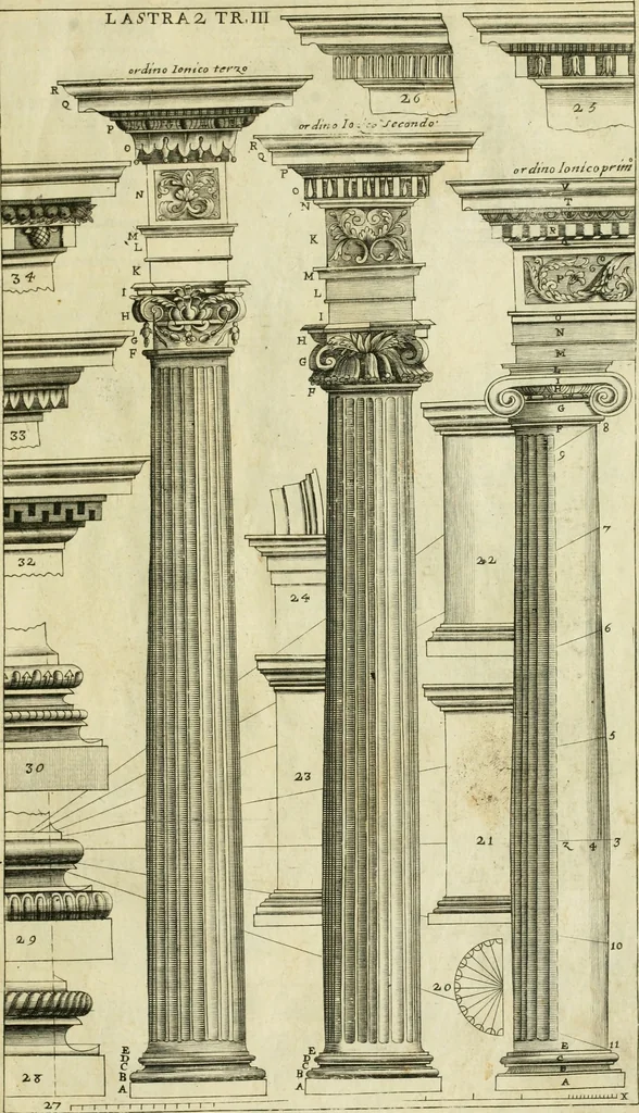 An illustration from Dissegni d'architettvra civile et ecclesiastica, 1686, leaf 10