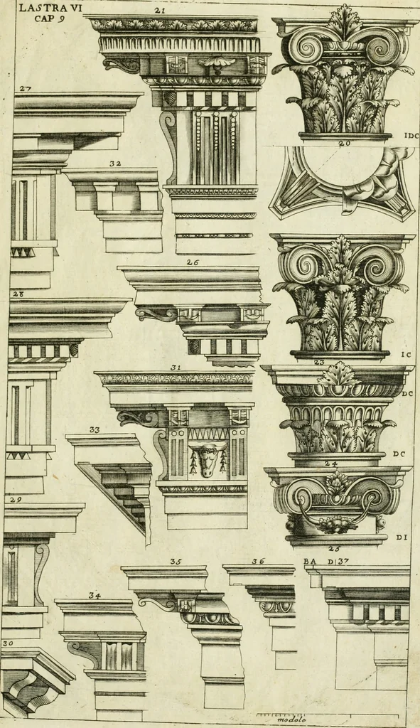 An illustration from Dissegni d'architettvra civile et ecclesiastica, 1686, leaf 18