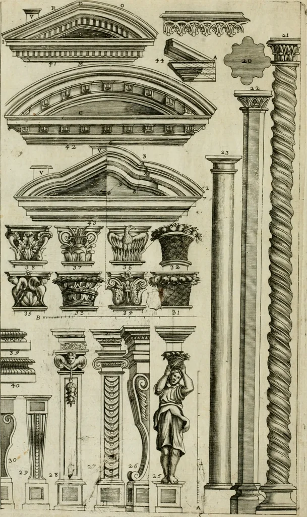 An illustration from Dissegni d'architettvra civile et ecclesiastica, 1686, leaf 21