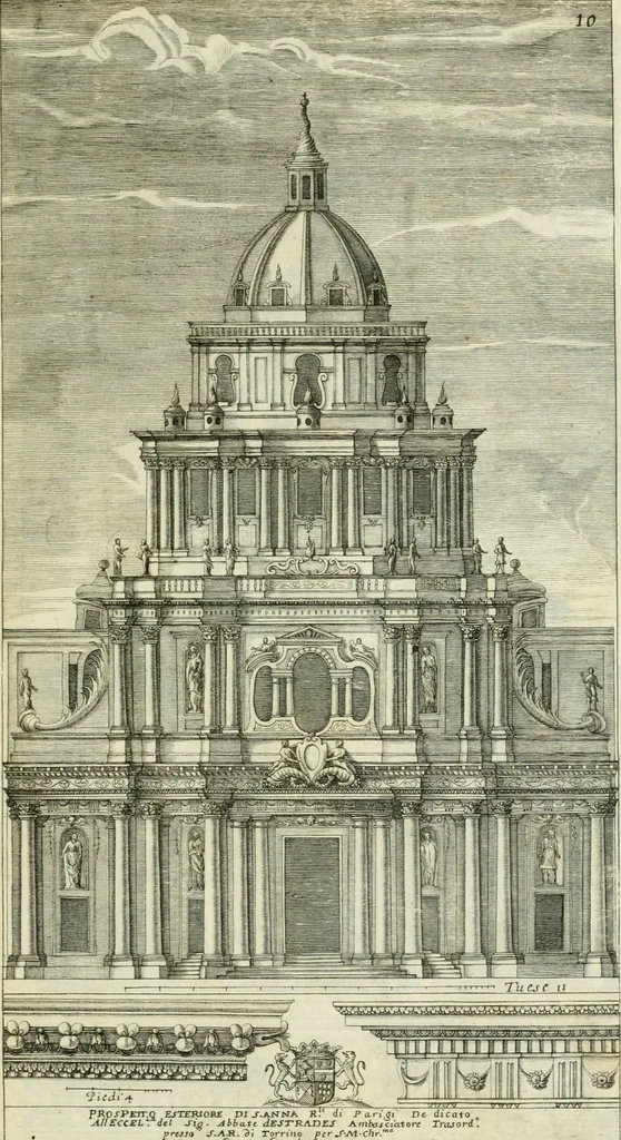 An illustration from Dissegni d'architettvra civile et ecclesiastica, 1686, leaf 48