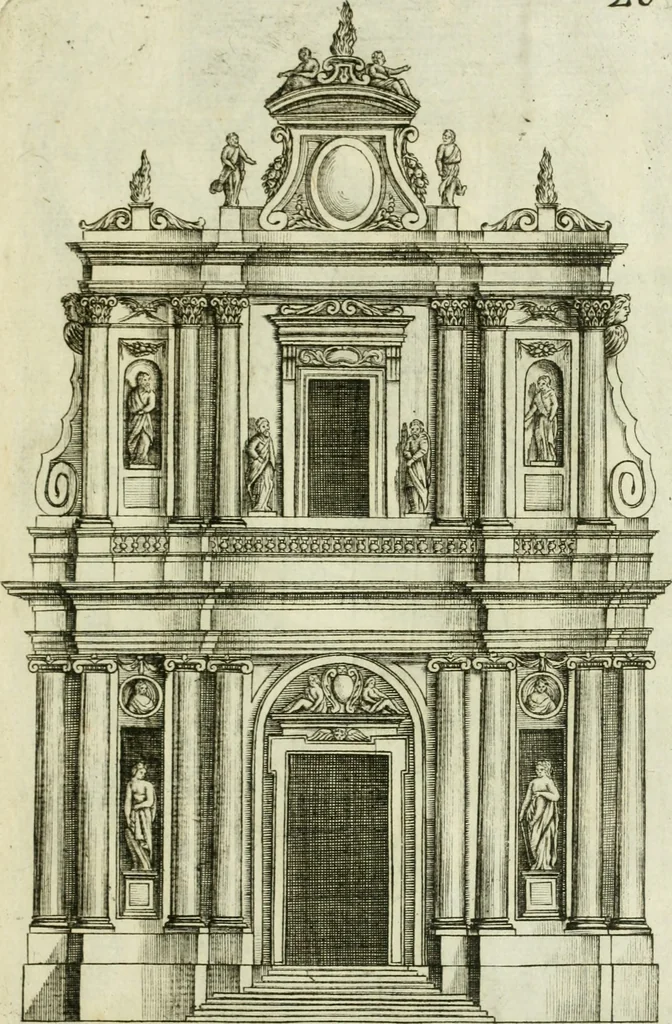 An illustration from Dissegni d'architettvra civile et ecclesiastica, 1686, leaf 68
