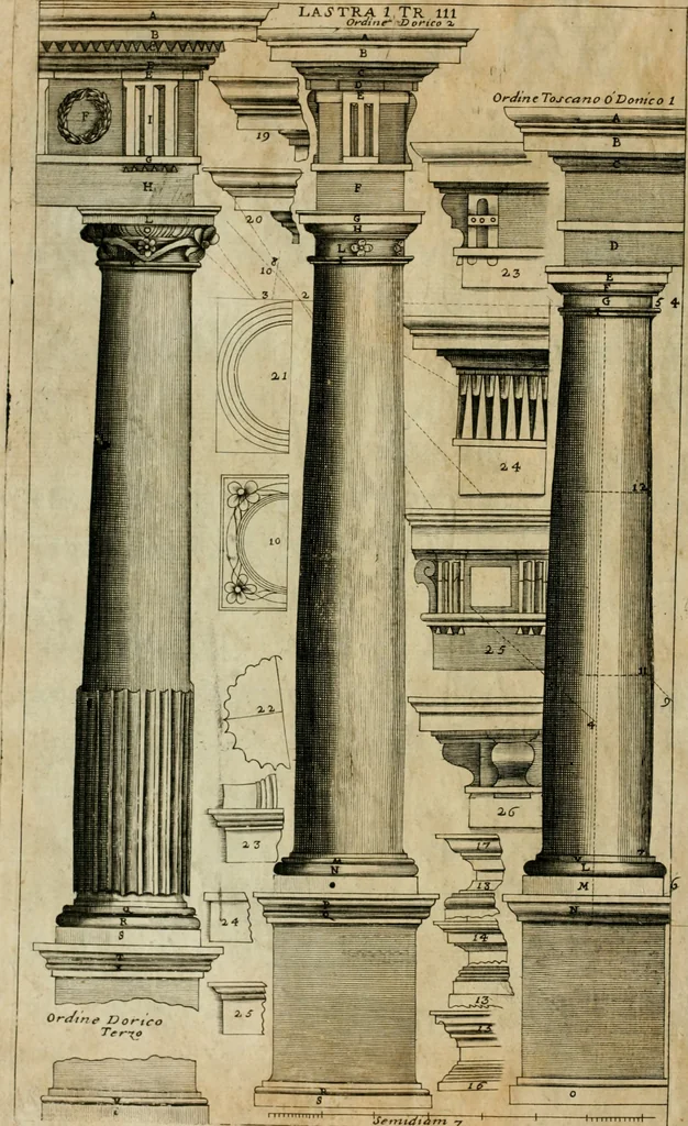 An illustration from Dissegni d'architettvra civile et ecclesiastica, 1686, leaf 9