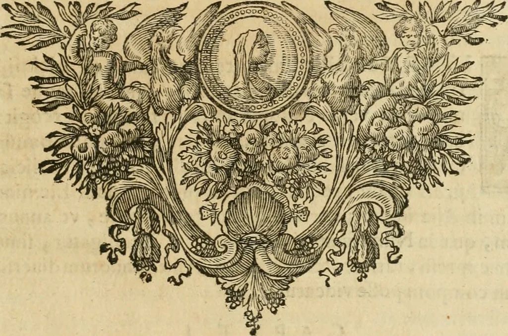 An illustration from Duplex dissertatio de duobus nummis Diocletiani et Licinii : ex cimelijs sereniss. ac reuerendiss. principis Leopoldi Cardinalis Medicei, cum auctario chronologico de votis decennalibus imperatorum ac caesarum, 1676, leaf 38