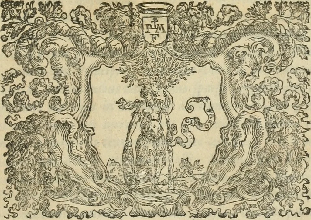 An illustration from Duplex dissertatio de duobus nummis Diocletiani et Licinii : ex cimelijs sereniss. ac reuerendiss. principis Leopoldi Cardinalis Medicei, cum auctario chronologico de votis decennalibus imperatorum ac caesarum, 1676, leaf 4