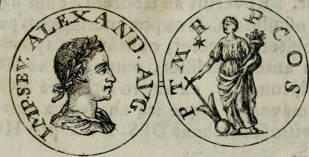 An illustration from Dissertatio de numis monetariorum veterum culpa vitiosis ..., 1736, leaf 33