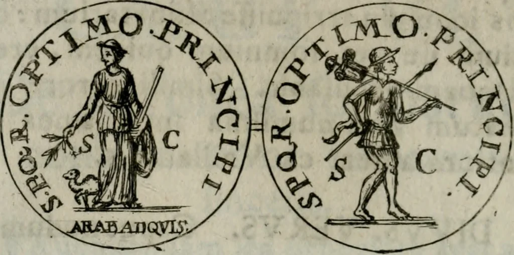 An illustration from Dissertatio de numis monetariorum veterum culpa vitiosis ..., 1736, leaf 83