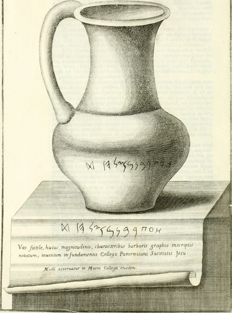 An illustration from Dissertatio et animadversiones ad nuper inventum Severae martyris epitaphium, 1734, leaf 115