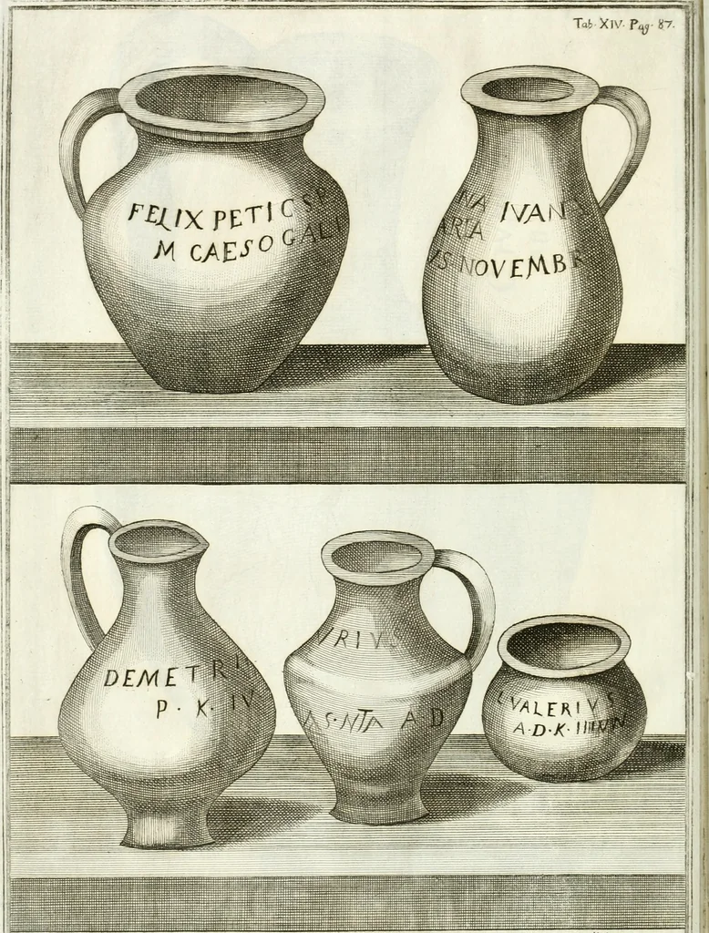 An illustration from Dissertatio et animadversiones ad nuper inventum Severae martyris epitaphium, 1734, leaf 119