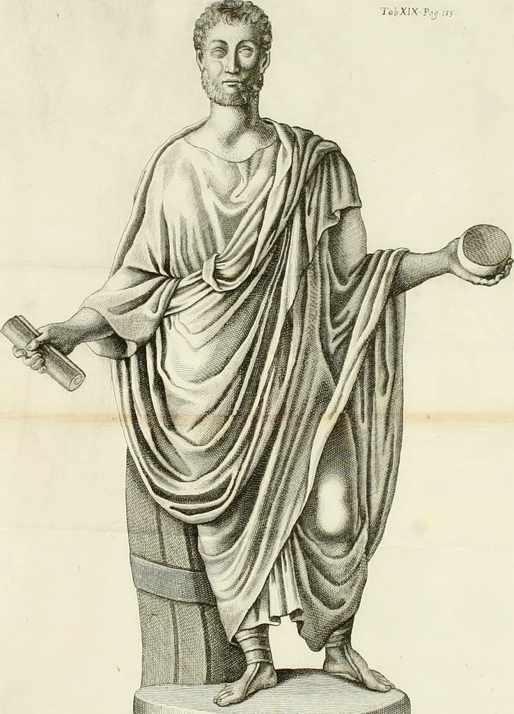 An illustration from Dissertatio et animadversiones ad nuper inventum Severae martyris epitaphium, 1734, leaf 196