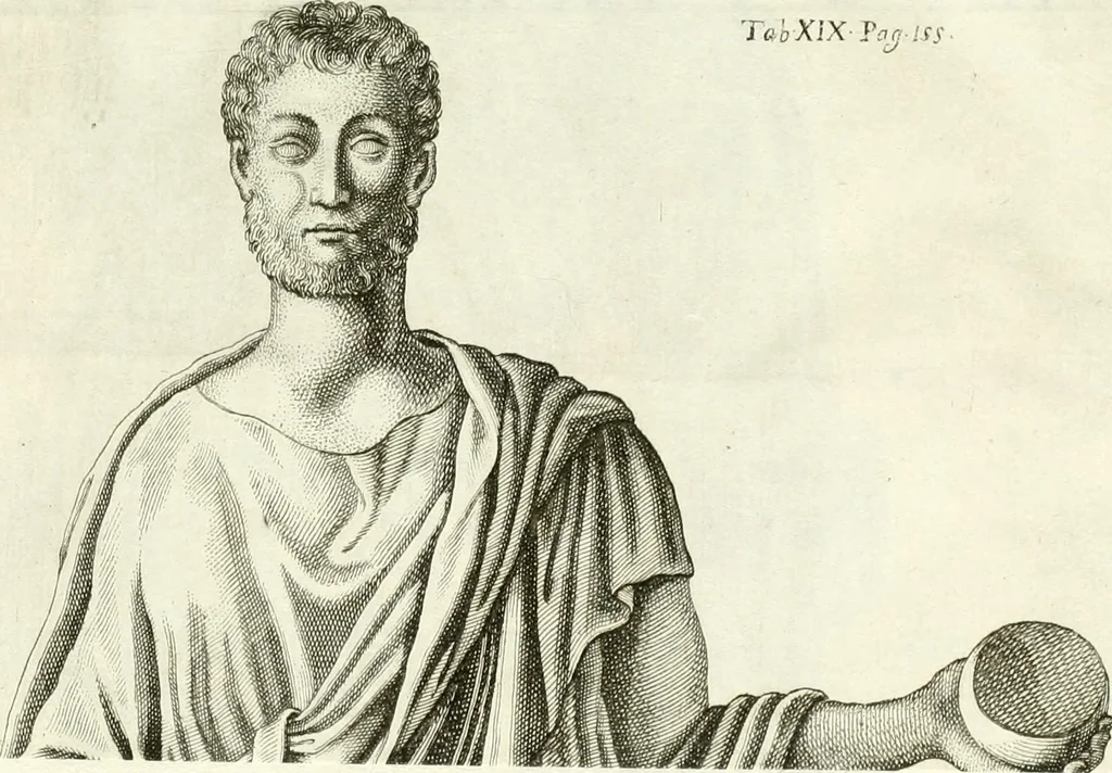 An illustration from Dissertatio et animadversiones ad nuper inventum Severae martyris epitaphium, 1734, leaf 197