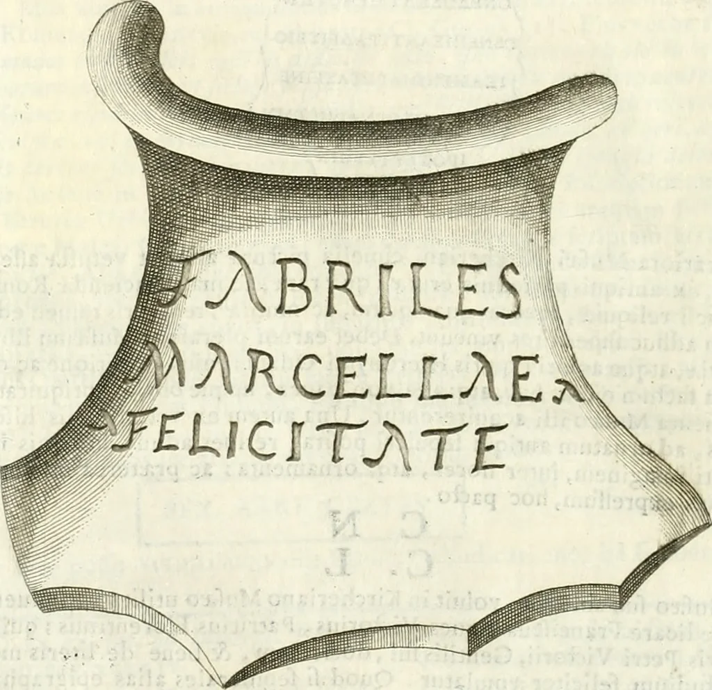 An illustration from Dissertatio et animadversiones ad nuper inventum Severae martyris epitaphium, 1734, leaf 61