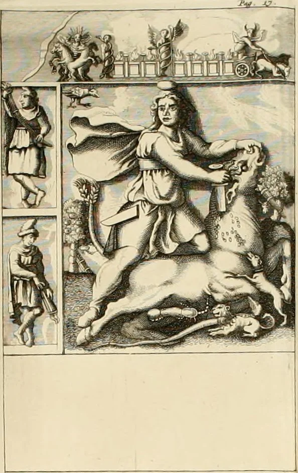 An illustration from Dissertationes IX, antiquitatibus, quin et marmoribus : cum Romanis, tum potissimum Graecis, illustrandis inservientes, 1702, leaf 875