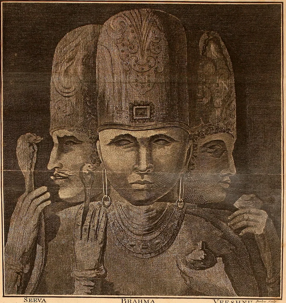 An illustration from A dissertation on the Oriental trinities, 1801, leaf 8