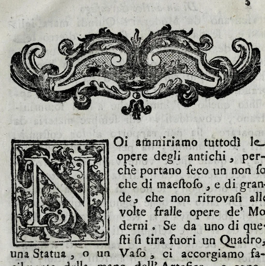 An illustration from Dissertazione sopra un antico sarcofago di marmo, oggi battisterio del duomo di Girgenti, 1767, leaf 9