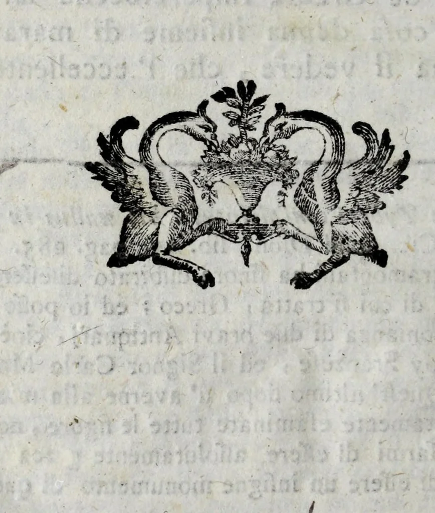 An illustration from Dissertazione sopra un antico sarcofago di marmo, oggi battisterio del duomo di Girgenti, 1767, leaf 94