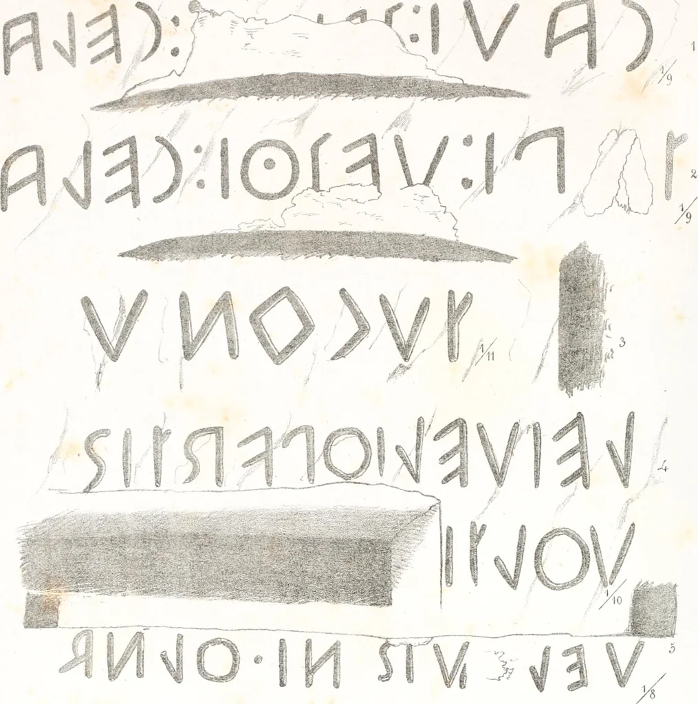 An illustration from Dissertazioni archeologiche di vario argomento, 1869, leaf 236