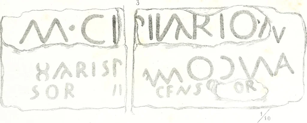 An illustration from Dissertazioni archeologiche di vario argomento, 1869, leaf 237