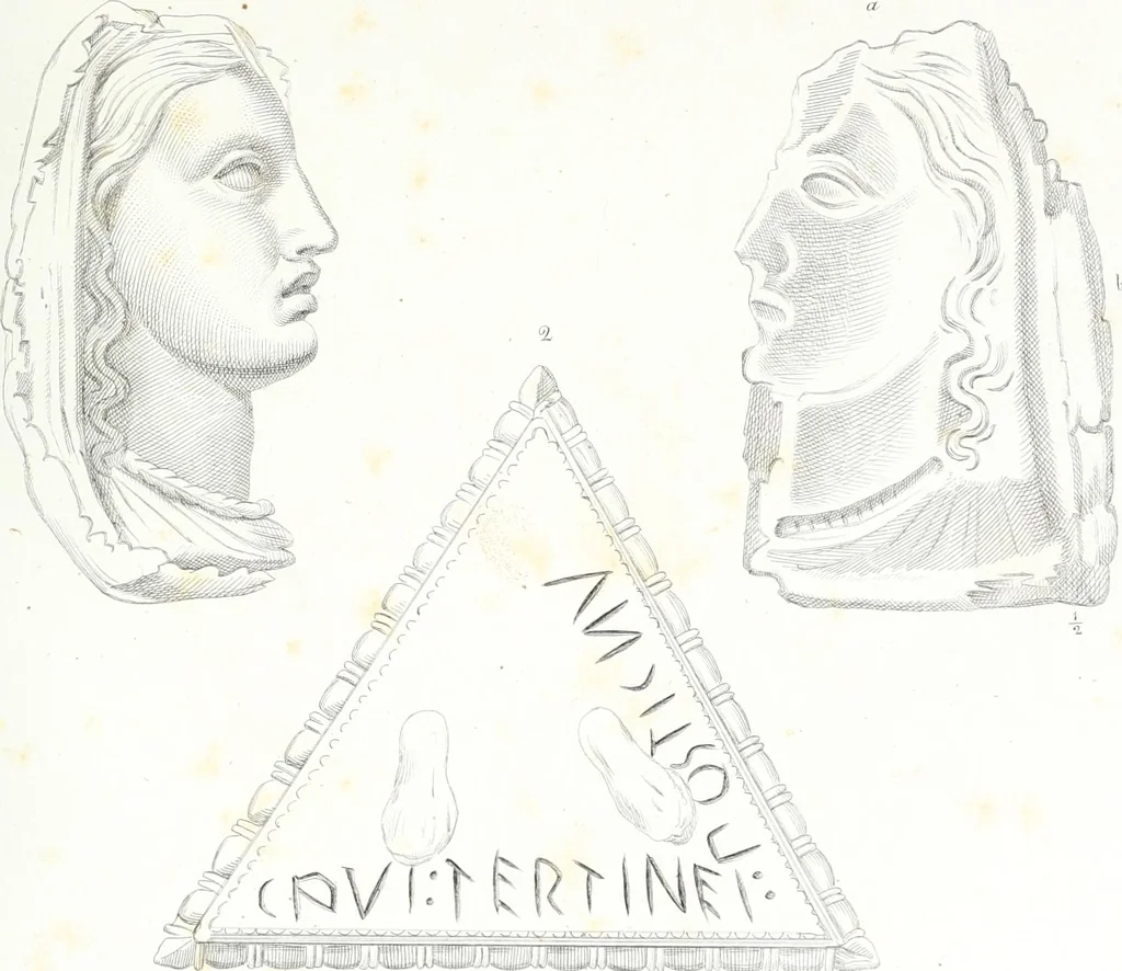 An illustration from Dissertazioni archeologiche di vario argomento, 1869, leaf 243