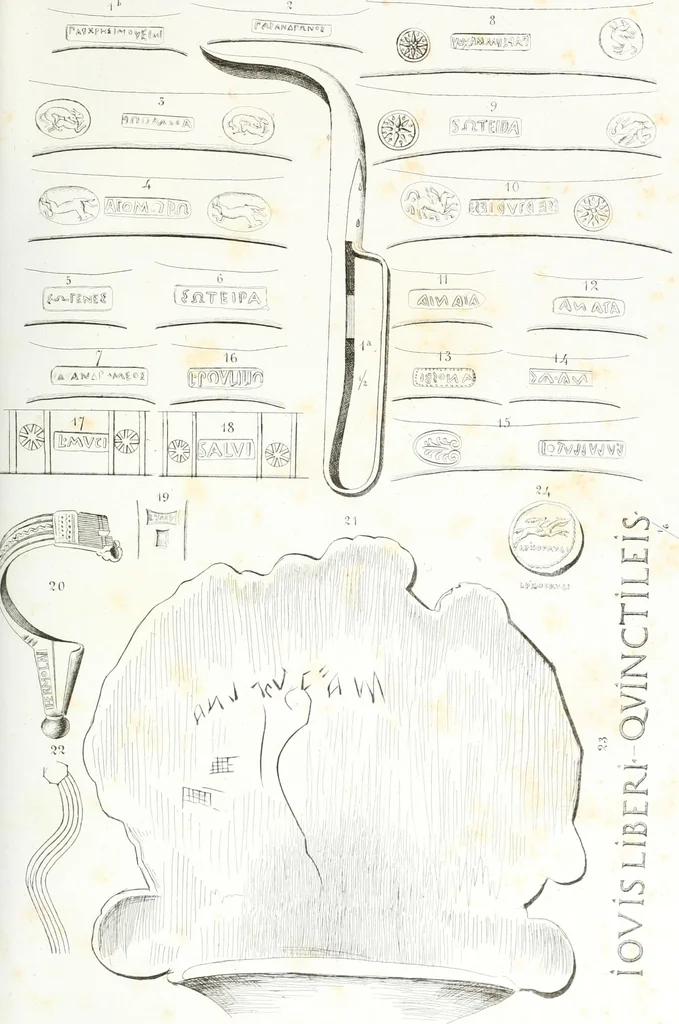 An illustration from Dissertazioni archeologiche di vario argomento, 1869, leaf 251