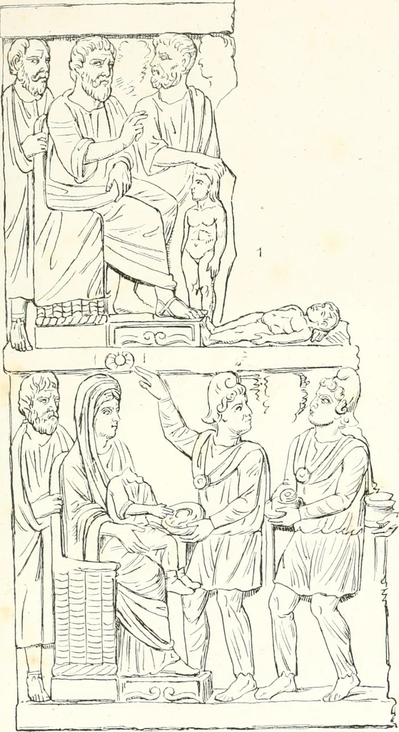 An illustration from Dissertazioni archeologiche di vario argomento, 1869, leaf 467