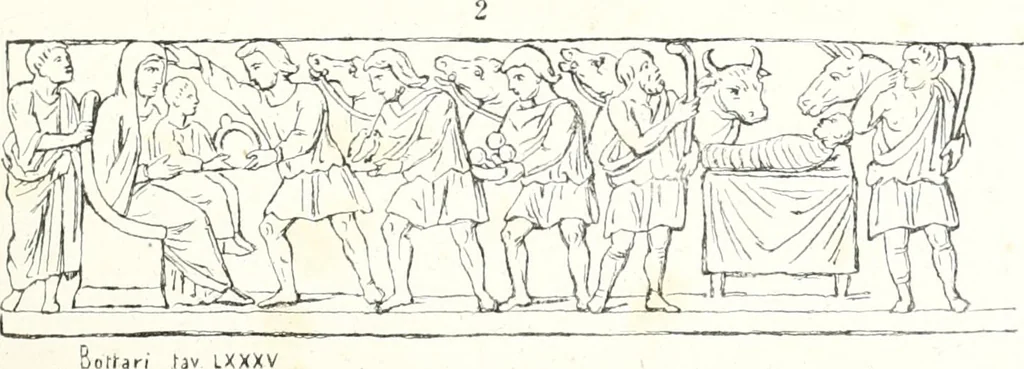 An illustration from Dissertazioni archeologiche di vario argomento, 1869, leaf 467