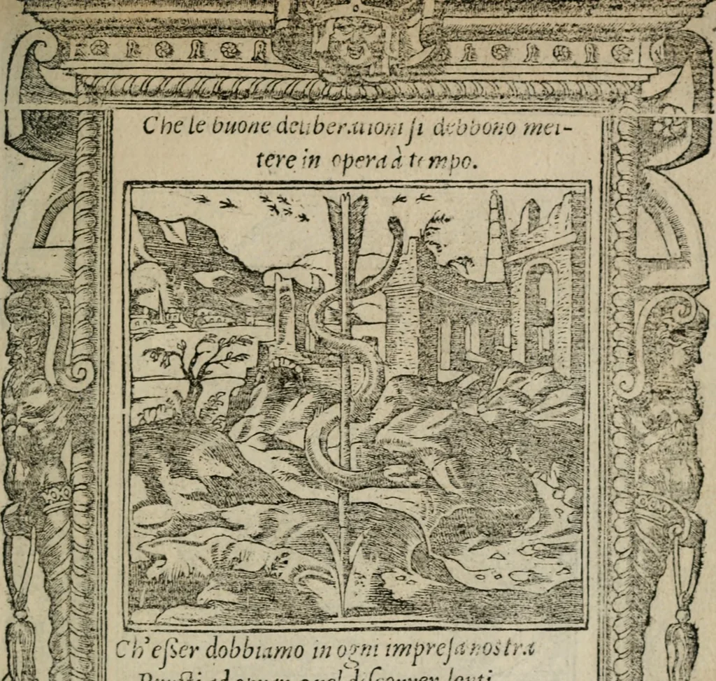 An illustration from Diuerse imprese accommodate a diuerse moralità : con versi che i loro significati dichiarano, 1549, leaf 24