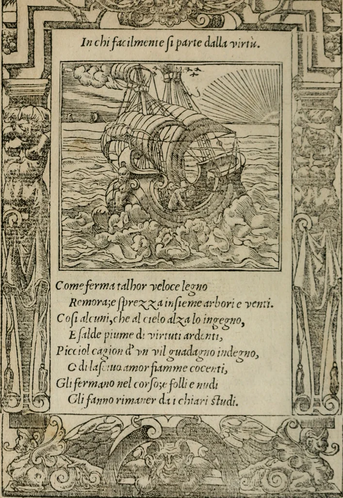 An illustration from Diuerse imprese accommodate a diuerse moralità : con versi che i loro significati dichiarano, 1549, leaf 63