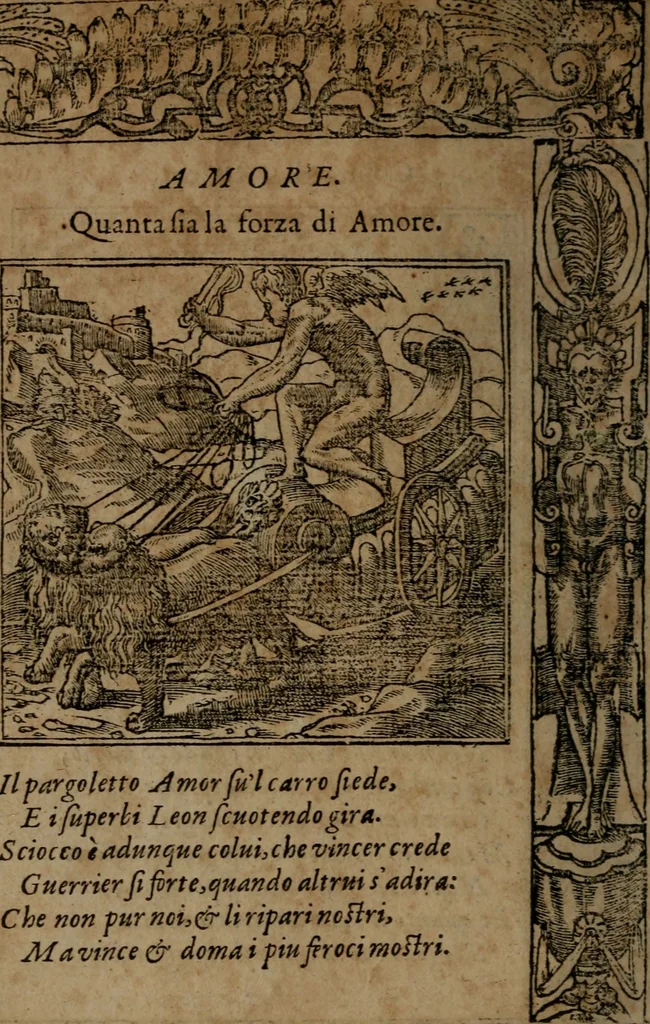 An illustration from Diverse imprese accommodate a diuerse moralità, con versi che i loro significati dichiarano insieme con molte altre nella lingua italiana non piu tradotte, 1564, leaf 105