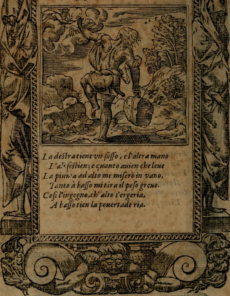 An illustration from Diverse imprese accommodate a diuerse moralità, con versi che i loro significati dichiarano insieme con molte altre nella lingua italiana non piu tradotte, 1564, leaf 121