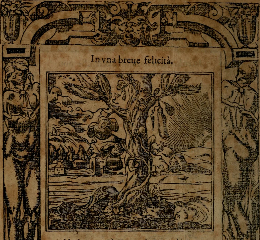 An illustration from Diverse imprese accommodate a diuerse moralità, con versi che i loro significati dichiarano insieme con molte altre nella lingua italiana non piu tradotte, 1564, leaf 125