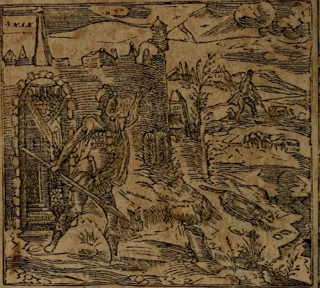 An illustration from Diverse imprese accommodate a diuerse moralità, con versi che i loro significati dichiarano insieme con molte altre nella lingua italiana non piu tradotte, 1564, leaf 127