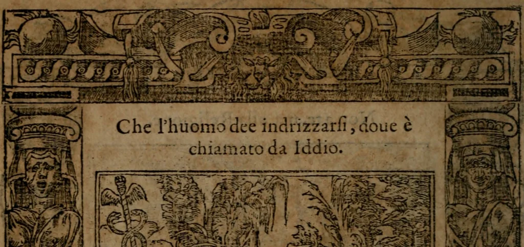 An illustration from Diverse imprese accommodate a diuerse moralità, con versi che i loro significati dichiarano insieme con molte altre nella lingua italiana non piu tradotte, 1564, leaf 13