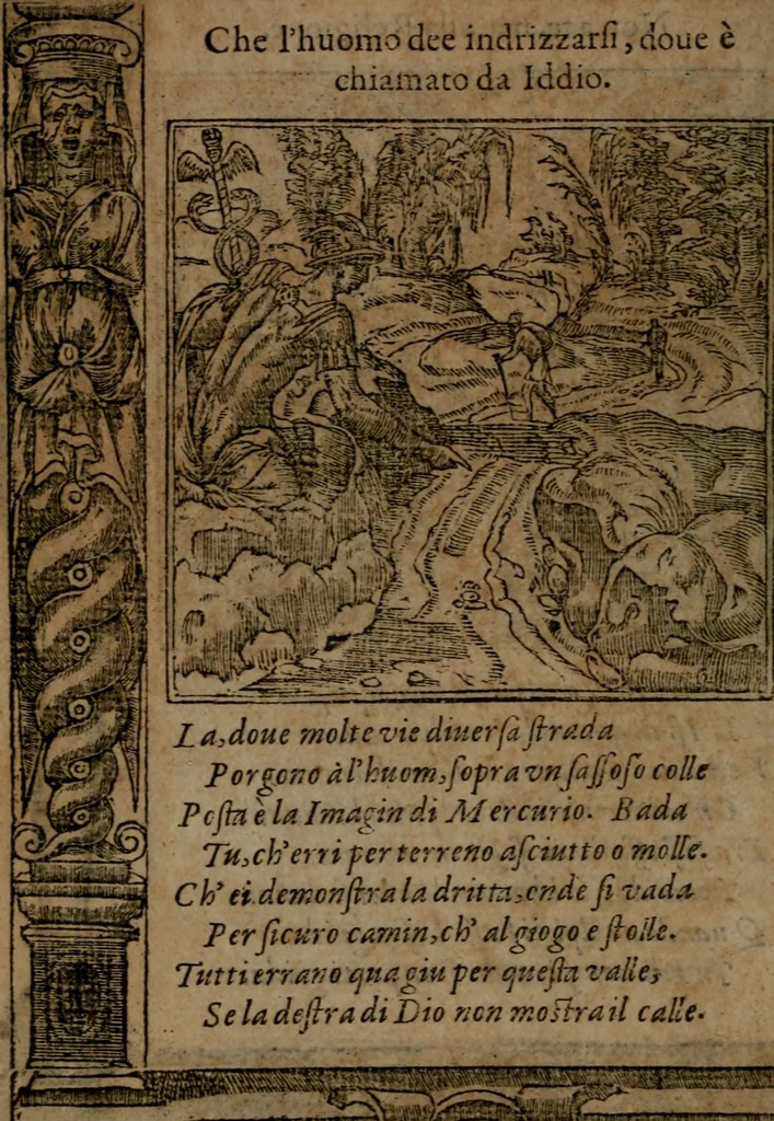 An illustration from Diverse imprese accommodate a diuerse moralità, con versi che i loro significati dichiarano insieme con molte altre nella lingua italiana non piu tradotte, 1564, leaf 13
