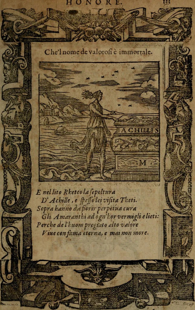 An illustration from Diverse imprese accommodate a diuerse moralità, con versi che i loro significati dichiarano insieme con molte altre nella lingua italiana non piu tradotte, 1564, leaf 136