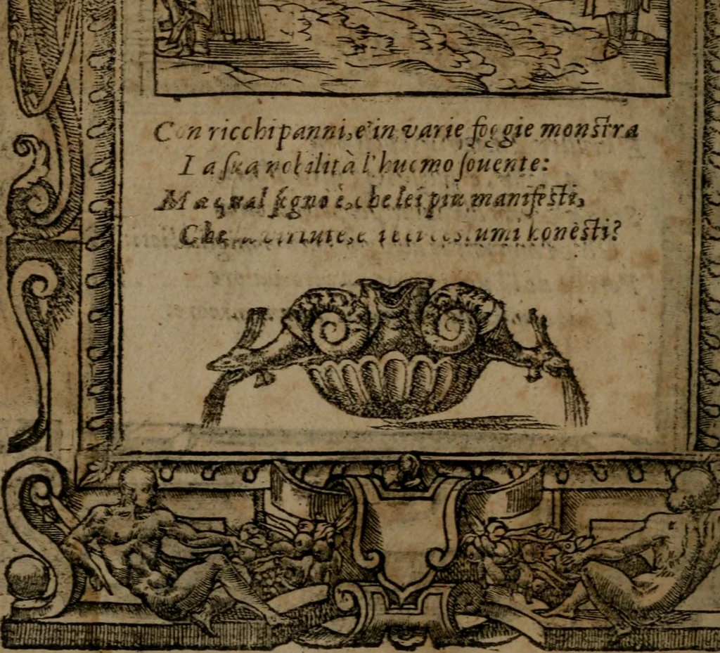 An illustration from Diverse imprese accommodate a diuerse moralità, con versi che i loro significati dichiarano insieme con molte altre nella lingua italiana non piu tradotte, 1564, leaf 137