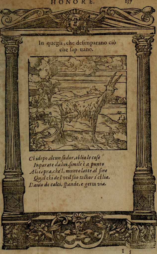 An illustration from Diverse imprese accommodate a diuerse moralità, con versi che i loro significati dichiarano insieme con molte altre nella lingua italiana non piu tradotte, 1564, leaf 140