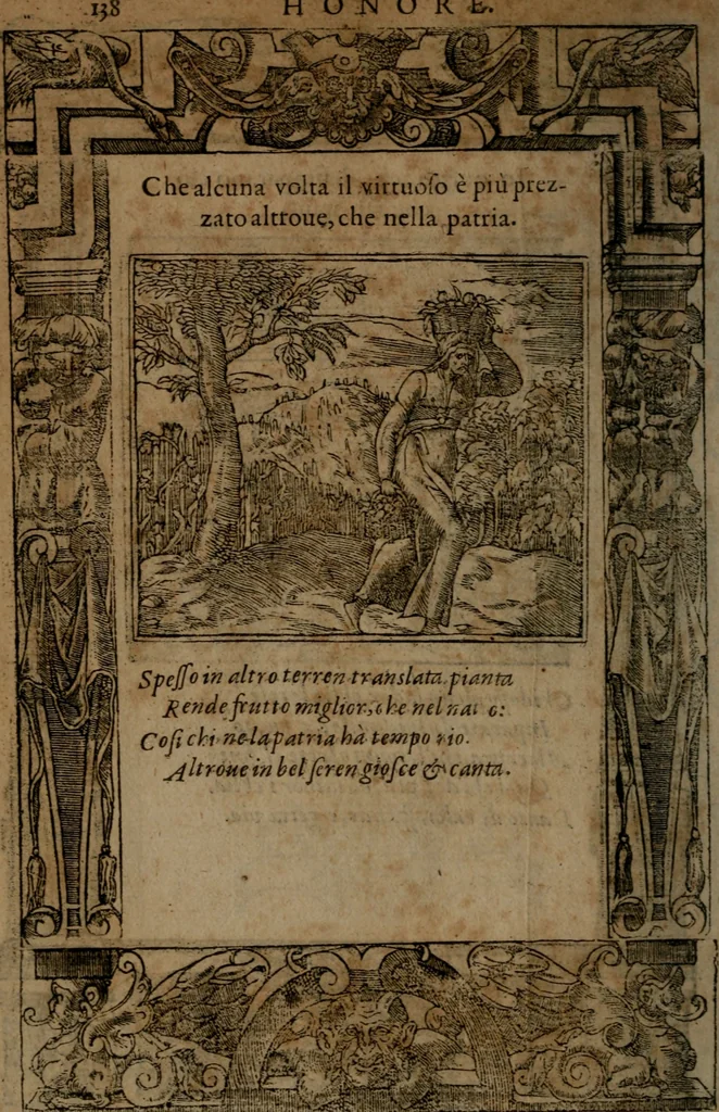 An illustration from Diverse imprese accommodate a diuerse moralità, con versi che i loro significati dichiarano insieme con molte altre nella lingua italiana non piu tradotte, 1564, leaf 141