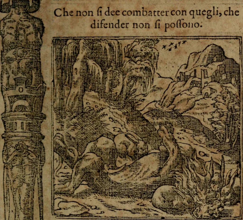 An illustration from Diverse imprese accommodate a diuerse moralità, con versi che i loro significati dichiarano insieme con molte altre nella lingua italiana non piu tradotte, 1564, leaf 150