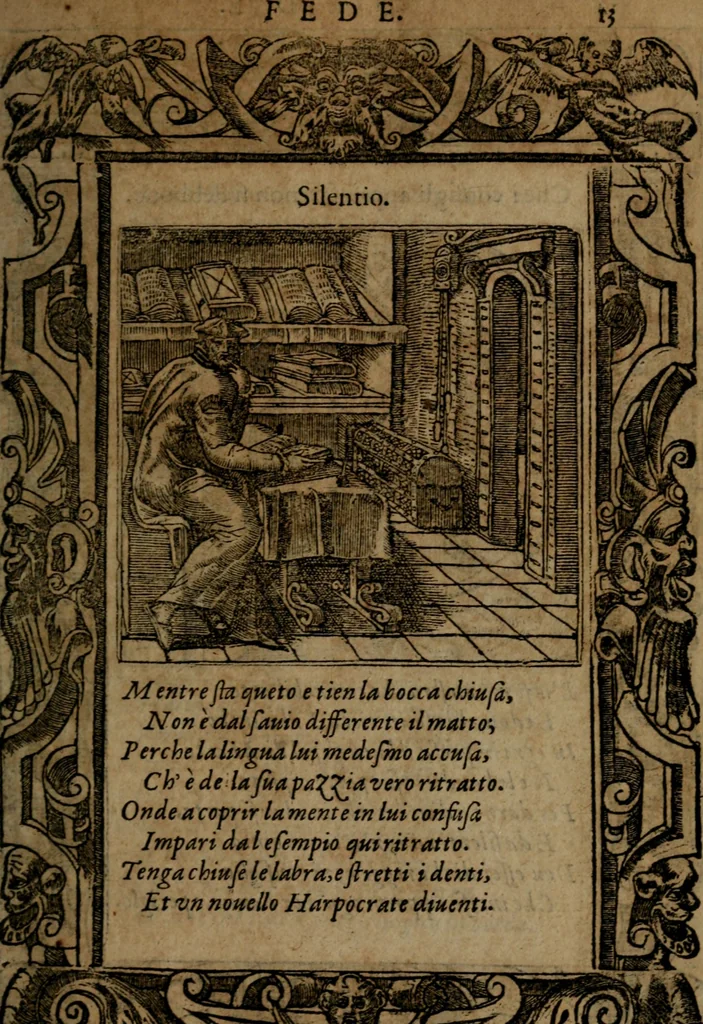 An illustration from Diverse imprese accommodate a diuerse moralità, con versi che i loro significati dichiarano insieme con molte altre nella lingua italiana non piu tradotte, 1564, leaf 16