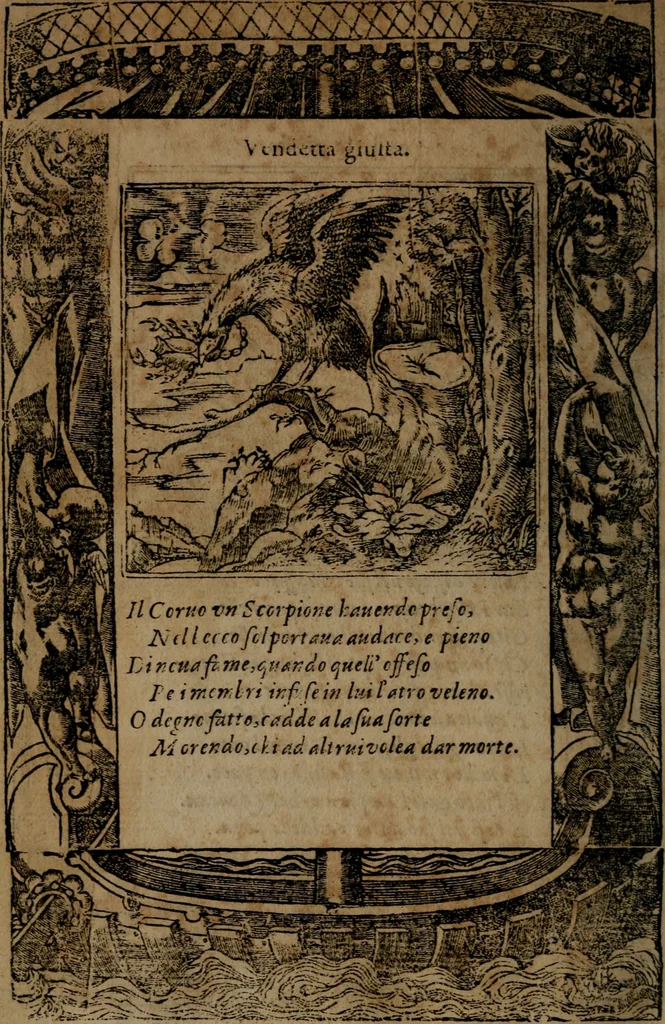 An illustration from Diverse imprese accommodate a diuerse moralità, con versi che i loro significati dichiarano insieme con molte altre nella lingua italiana non piu tradotte, 1564, leaf 163