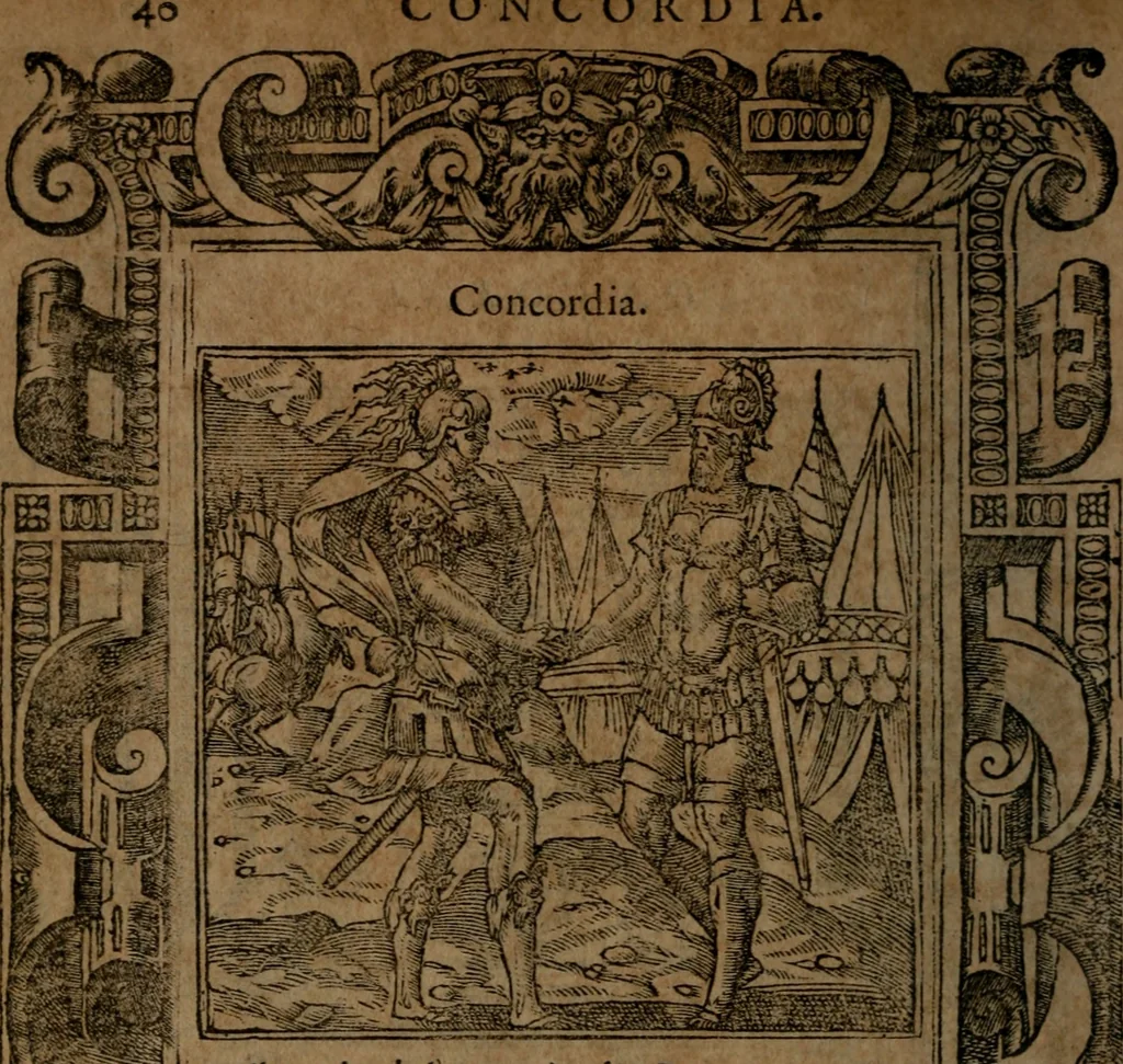 An illustration from Diverse imprese accommodate a diuerse moralità, con versi che i loro significati dichiarano insieme con molte altre nella lingua italiana non piu tradotte, 1564, leaf 43