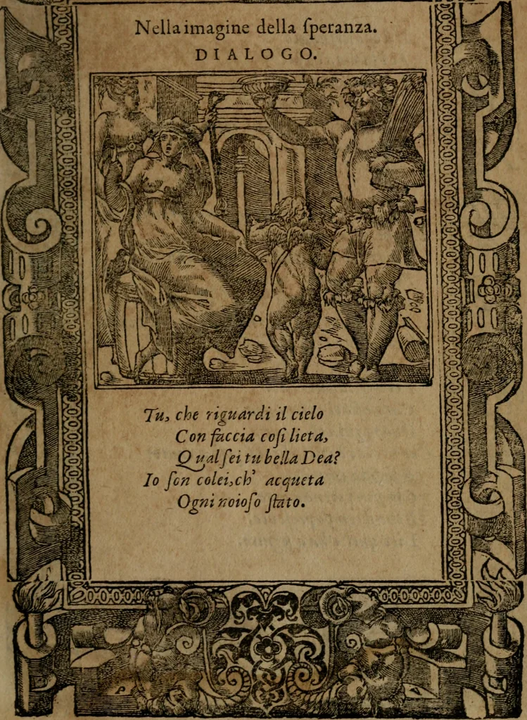 An illustration from Diverse imprese accommodate a diuerse moralità, con versi che i loro significati dichiarano insieme con molte altre nella lingua italiana non piu tradotte, 1564, leaf 48