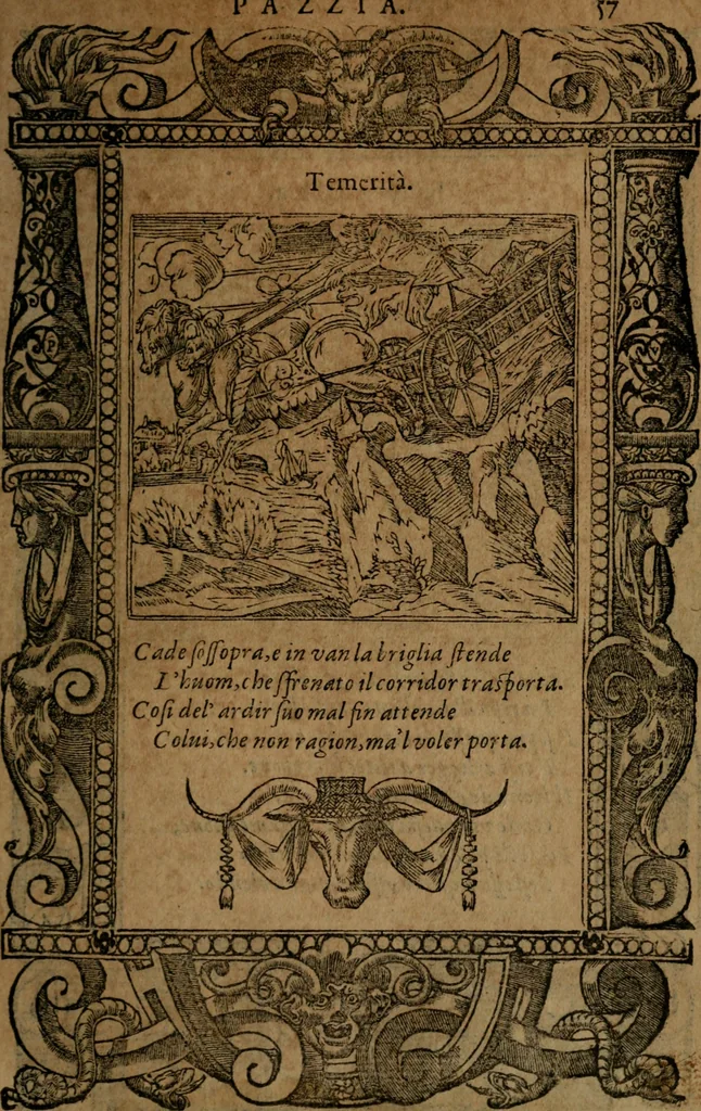 An illustration from Diverse imprese accommodate a diuerse moralità, con versi che i loro significati dichiarano insieme con molte altre nella lingua italiana non piu tradotte, 1564, leaf 60