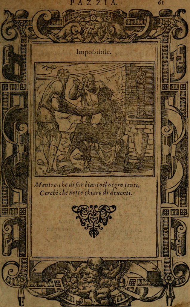 An illustration from Diverse imprese accommodate a diuerse moralità, con versi che i loro significati dichiarano insieme con molte altre nella lingua italiana non piu tradotte, 1564, leaf 64