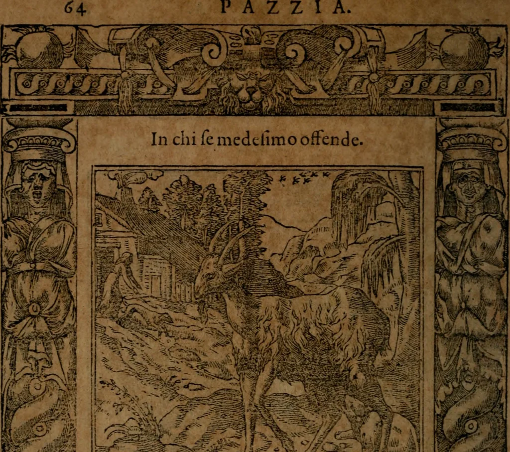 An illustration from Diverse imprese accommodate a diuerse moralità, con versi che i loro significati dichiarano insieme con molte altre nella lingua italiana non piu tradotte, 1564, leaf 67