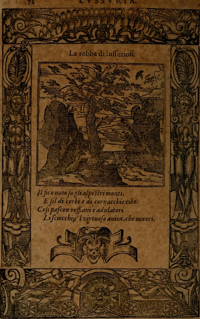 An illustration from Diverse imprese accommodate a diuerse moralità, con versi che i loro significati dichiarano insieme con molte altre nella lingua italiana non piu tradotte, 1564, leaf 75