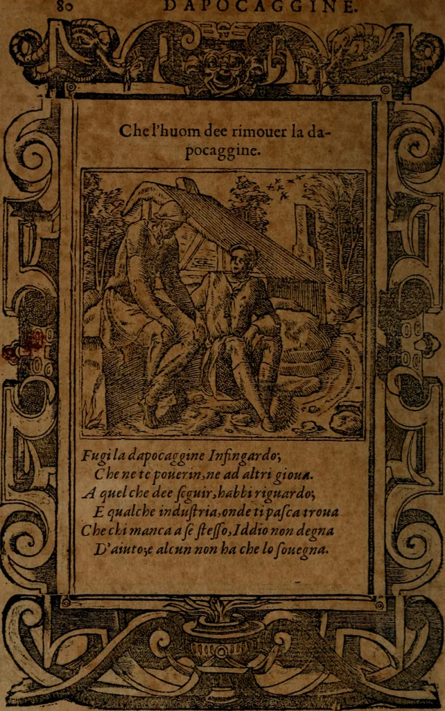 An illustration from Diverse imprese accommodate a diuerse moralità, con versi che i loro significati dichiarano insieme con molte altre nella lingua italiana non piu tradotte, 1564, leaf 83