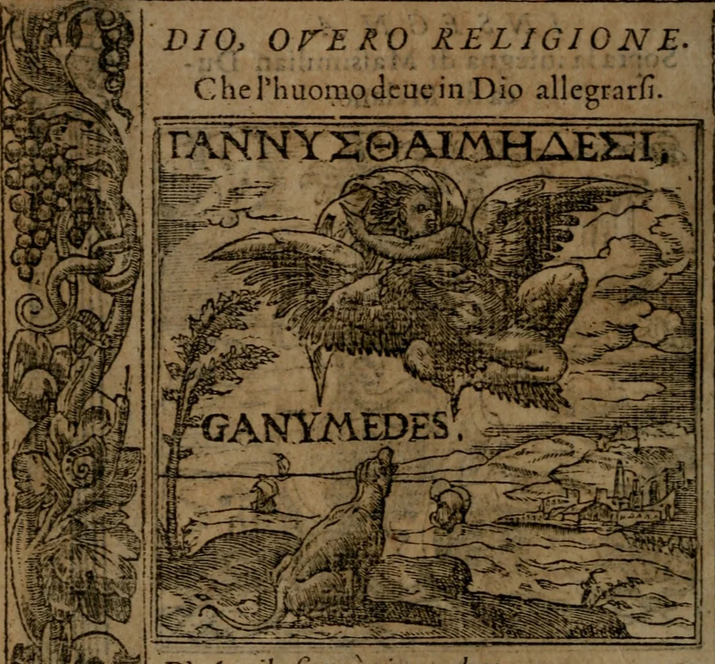 An illustration from Diverse imprese accommodate a diuerse moralità, con versi che i loro significati dichiarano insieme con molte altre nella lingua italiana non piu tradotte, 1564, leaf 9