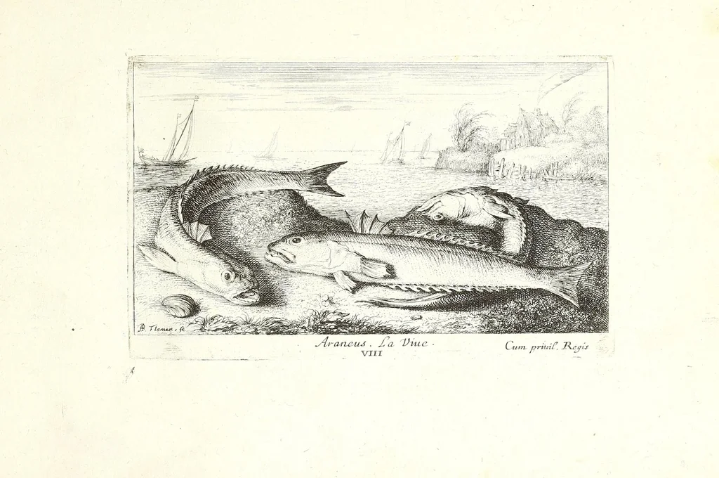 An illustration from Diuerses especes de poissons de mer, 1664, leaf 43