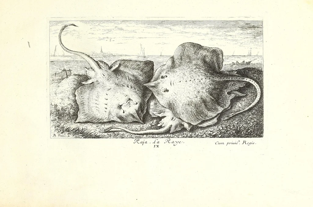 An illustration from Diuerses especes de poissons de mer, 1664, leaf 45